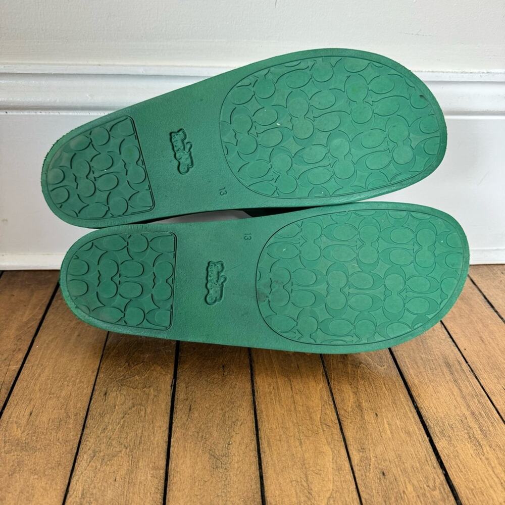 Coach Patch Logo Slide Green Poolslide Sandal Men’s 13 - Picture 7 of 7